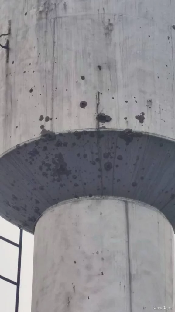 удар по водонапорной баште на Харьковщине