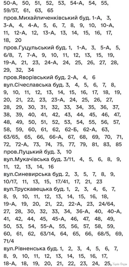 Де в Харкові не буде води 9 листопада 2025