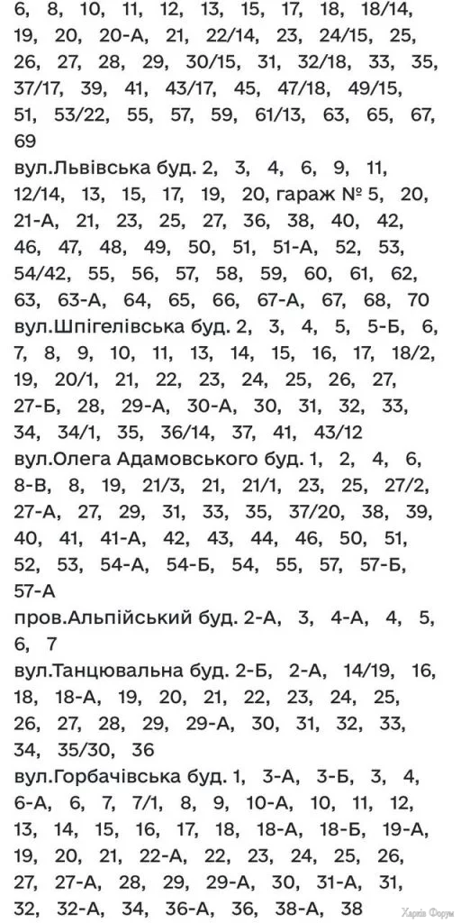 Де в Харкові не буде води 9 листопада 2025