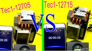 Test Peltier Module Tec1 12705 VS Tec1 12715
