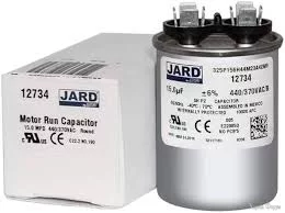 12734 15MFD X 440V Round Motor Run Capacitor