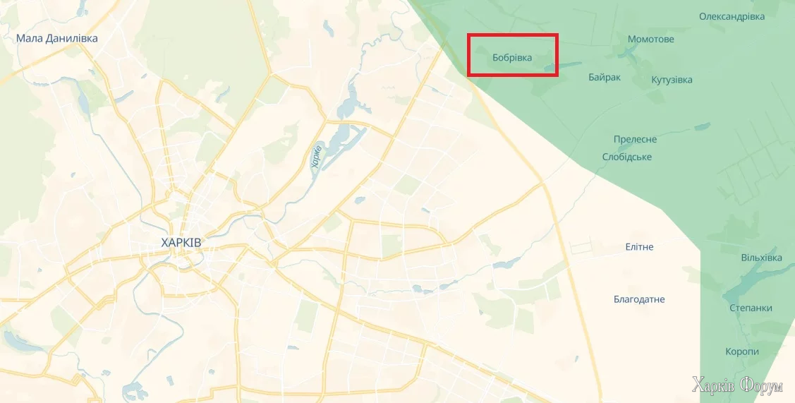 Бобрівка на карті