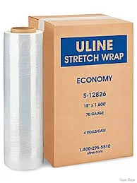 Uline Economy Stretch Wrap - Cast, 70 gauge, 18 x 1,500' S-12826 ...