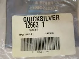Y2 Quicksilver 12663-1 Seal Kit Mercury Factory OEM Part for sale ...