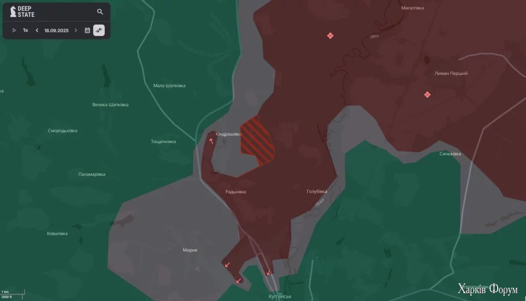 враг продвинулся возле Кондрашовки