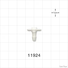 T Connector, White, Barbed - 11924 | Qosina