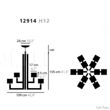Подвесная люстра ILFARI Light Design Holland Swinging Ballet H12 12914