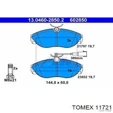 11721 TOMEX - Передние тормозные колодки