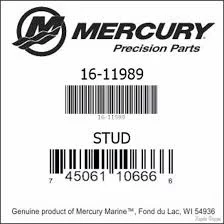 Mercury-Mercruiser 16-11989 STUD (.312-18 x 1.6718) Genuine ...