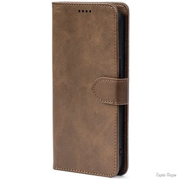 chokhol-knizhka-crazy-horse-clasic-dlya-xiaomi-redmi-15-4g-brown-front.webp