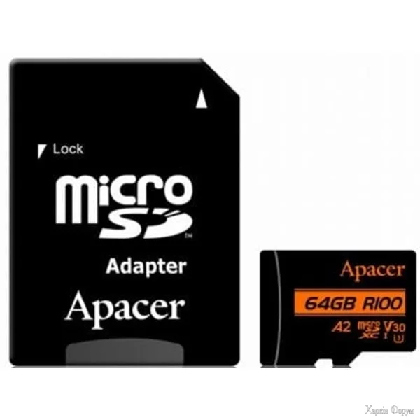 karta-pam-yati-apacer-microsdxc-64gb-uhs-iu3-class-10-sd-adapter-ap64gmcsx10u8-r.webp