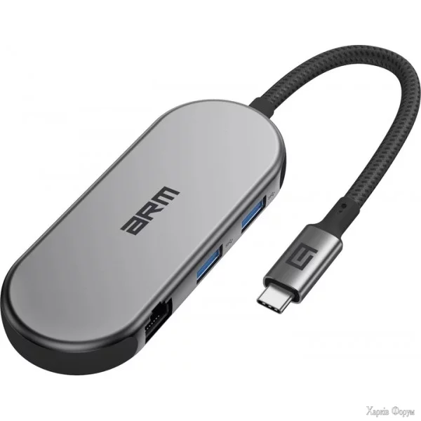 usb-hub-armorstandart-type-c-to-hd4klanpd2usbtfsdcard-gray-arm69365.webp