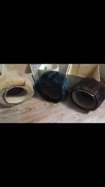 3 меховые шапки 58 размер