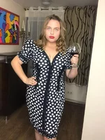 Платье в горошек нарядное корсетный стиль