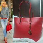 сумка красная Michael Kors эко кожа сафьяно Saffiano