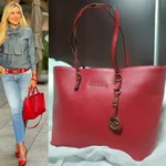 сумка красная Michael Kors эко кожа сафьяно Saffiano