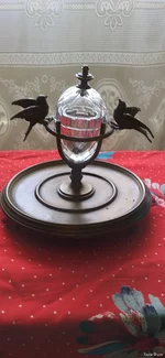 АНТИКВАРНОЕ СТАРИННОЕ ЯЙЦО С ПТИЧКАМИ