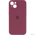 Apple Silicone Case Full Camera для iPhone 14 Plum (Код товару:28727)