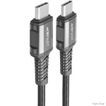 DM Кабель Acefast C1-09 Type-C to Type-C PD240W 40Gbps USB 4 aluminum alloy 1m Black/Gray (Код товару:36883)
