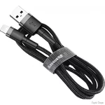 Кабель Baseus Cafule USB to Lightning 1.5A 2m Gray/Black (CALKLF-CG1) (Код товару:21823)