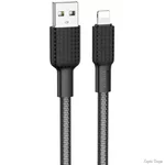 Кабель Hoco X69 Jaeger USB to Lightning 2.4A 1m Black&White (Код товару:37326)
