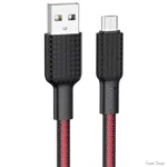 Кабель Hoco X69 Jaeger USB to Micro 2.4A 1m Black&Red (Код товару:37333)