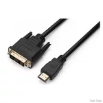 Кабель ProLogix (PR-HDMI-DVI-P-01-30-05m) Premium HDMI-DVI M/M Single Link, 18+1, V1.3, 0.5м (Код товару:22241)