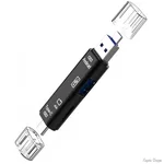 DM Кардрідер Multifunction Memory 5 in 1 Type-C/USB/microUSB/TF/SD Black (Код товару:28418)