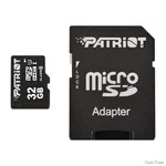 Карта пам'яті Patriot LX MicroSDHC 32GB UHS-I Class 10 + adapter (PSF32GMCSDHC10) (Код товару:19022)