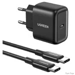 Мережевий зарядний пристрій UGREEN CD250 25W Type-C PD Charger + cable Type-C to Type-C 2m Black (50581) (Код товару:29163)
