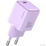 Мережевий зарядний пристрій Usams US-CC186 single USB-C PD3.0 30W 3A Purple (Код товару:36808)