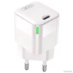 Мережевий зарядний пристрій XO CE06 GaN Lamp Display Single USB-C PD&QC3.0 30W 3A White (Код товару:31187)