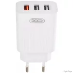 Мережевий зарядний пристрій XO L72 QC3.0 2.1A 3USB EU White (Код товару:24495)