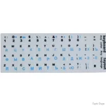  Наклейка для клавіатури Keyboard Stickers White/Blue (Код товару:23531)