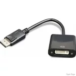 Перехідник Cablexpert DisplayPort-DVI, 0.1м, Чорний (A-DPM-DVIF-002) (Код товару:22666)