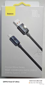 Кабель Baseus серии Crystal для быстрой зарядки USB на Type C 100 Вт.