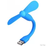 DM Вентилятор портативний гибкий Mini Fan USB від повербанка/ноутбука Blue (Код товару:37844)
