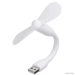 DM Вентилятор портативний гибкий Mini Fan USB від повербанка/ноутбука White (Код товару:37841)