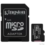 Карта пам'яті Kingston microSDXC 256GB Canvas Select Plus UHS-I/U3 + SD-адаптер (SDCS2/256GB) (Код товару:17657)