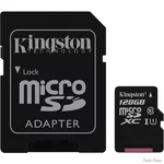 Карта пам'яті Kingston microSDXC 128GB UHC-I Canvas Select+ R100MB/s + SD-адаптер (SDCS2/128GB) (Код товару:14171)
