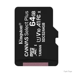 Карта пам'яті Kingston microSDXC 64GB Canvas Select Plus (SDCS2/64GBSP) (Код товару:16511)