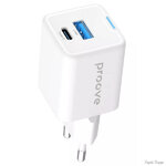Мережевий зарядний пристрій Proove Pocket GaN Plus 25W (Type-C + USB) White (WCPG25111202) (Код товару:39495)