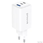 Мережевий зарядний пристрій Proove Pocket GaN 65W (2Type-C + USB) White (WCPG65121202) (Код товару:39354)