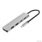 USB HUB Proove Iron Link 5 in 1 (2*Type-C + 2*USB3.0 + HDMI) Silver (HBIL00222024) (Код товару:39817)