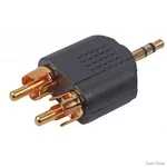 Перехідник Cablexpert 3.5 мм - 2хRCA (M/M), чорний (A-458) (Код товару:39655)