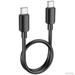 Кабель Hoco X96 Hyper 27W Type-C to Type-C 0.25m Black (Код товару:40157)