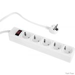 Фільтр живлення ProLogix 3x1.0мм2 мідь 5 розеток 1.8 м White (PRS-P5CU-18W) (Код товару:34034)