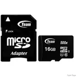 Карта пам`яті Team Black MicroSDHC 16GB UHS-I Class 10 + SD-adapter (TUSDH16GCL10U03) (Код товару:39144)
