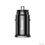 Автомобільний зарядний пристрій Baseus Square Metal A+C 30W PD3.0, QC4.0+, SCP, AFC Black (CCALL-AS01) (Код товару:21815)