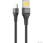 Кабель Proove Double Way Silicone USB to Micro 2.4A 1m Black (CCDS20001301) (Код товару:41280)